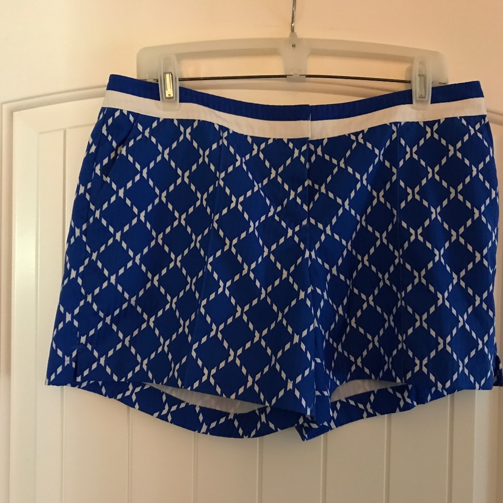 Slazenger Womens Golf shorts royal and white Lattice Print Size 10
